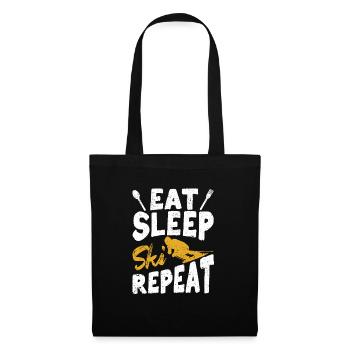 Food Sleeping Skiing Repetition Skiing - Tote Bag - black - Front