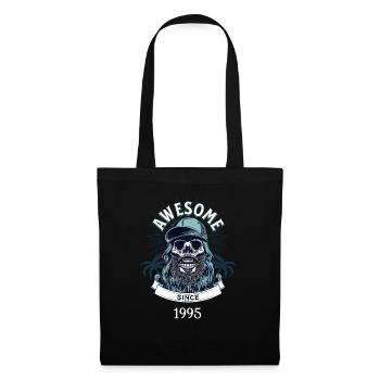 Awesome Since 1995 Vintage Birthday Retro - Stoffbeutel - Schwarz - Vorne