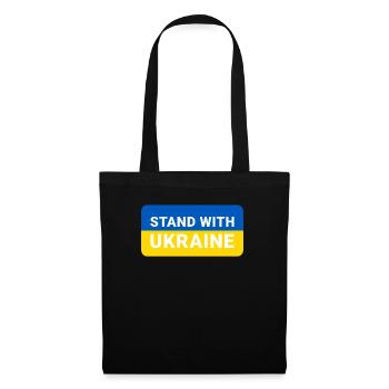 Soutenez l’Ukraine, la paix et non la guerre - Sac en tissu - noir - Devant