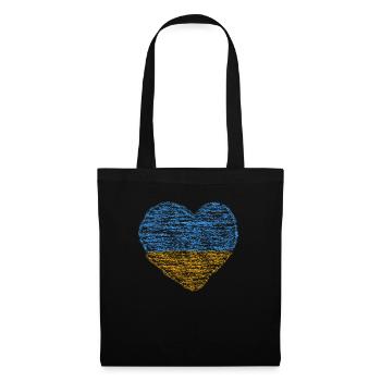Stand with Ukraine Peace No War - Stoffbeutel - Schwarz - Vorne