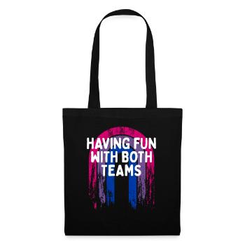 S’amuser avec les deux équipes Bisexuel LGBTQ Bi - Sac en tissu - noir - Devant