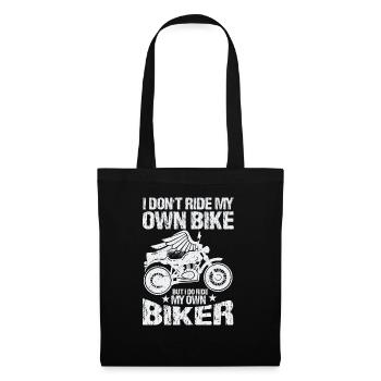 Ich Fahre Nicht Mit Meinem Eigenen Fahrrad, Aber - Stoffbeutel - Schwarz - Vorne
