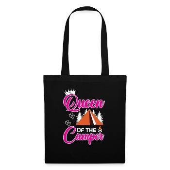 Queen Of The Camper Camping Caravane de plein air - Sac en tissu - noir - Devant
