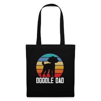 Doodle Papa Goldendoodle Chien Amant Puppy Paw Love - Sac en tissu - noir - Devant