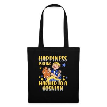 Happiness Is Being Married To A Bosnian - Tote Bag - black - Front