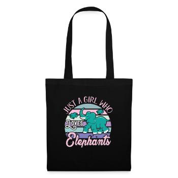 Juste une fille qui aime les femmes éléphants - Sac en tissu - noir - Devant