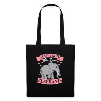 Juste une fille qui aime les femmes éléphants - Sac en tissu - noir - Devant