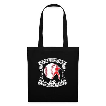 Little brother and biggest fan baseball - Tote Bag - black - Front