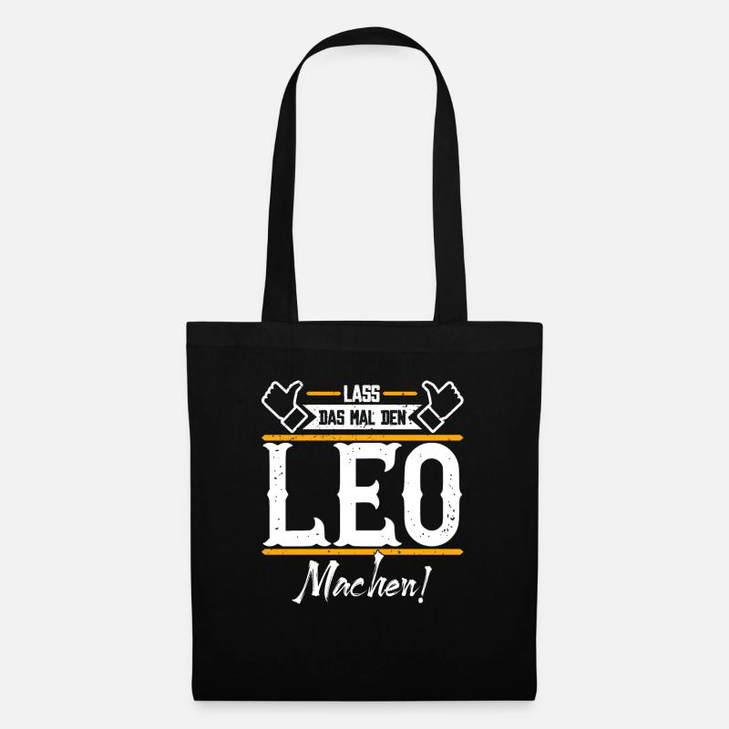 Leo Geschenkidee Geschenk Geburtstag - Stoffbeutel - Schwarz