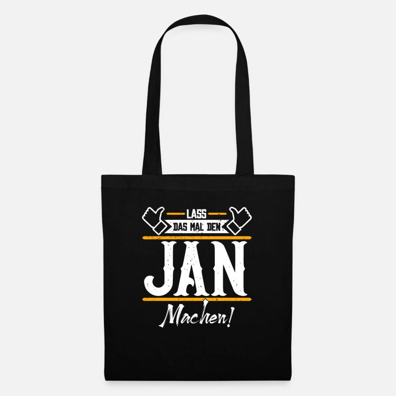 Jan Geschenkidee Geschenk Geburtstag - Stoffbeutel - Schwarz