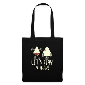Gym Mignon Motivationnel Géométrique - Sac en tissu - noir - Devant