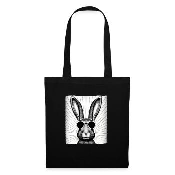Rabbit Pet Pet Cool Sunglasses Design - Tote Bag - black - Front