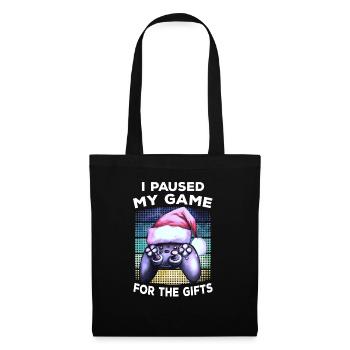 Gamer Jeu de chapeaux de Noël Gamer Gift Gaming - Sac en tissu - noir - Devant