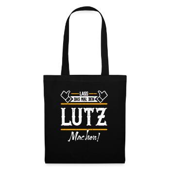 Lutz Geschenkidee Geschenk Geburtstag - Stoffbeutel - Schwarz - Vorne