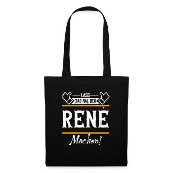 Rene Geschenkidee Geschenk Geburtstag - Stoffbeutel - Schwarz - Vorne