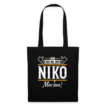 Niko Geschenkidee Geschenk Geburtstag - Stoffbeutel - Schwarz - Vorne
