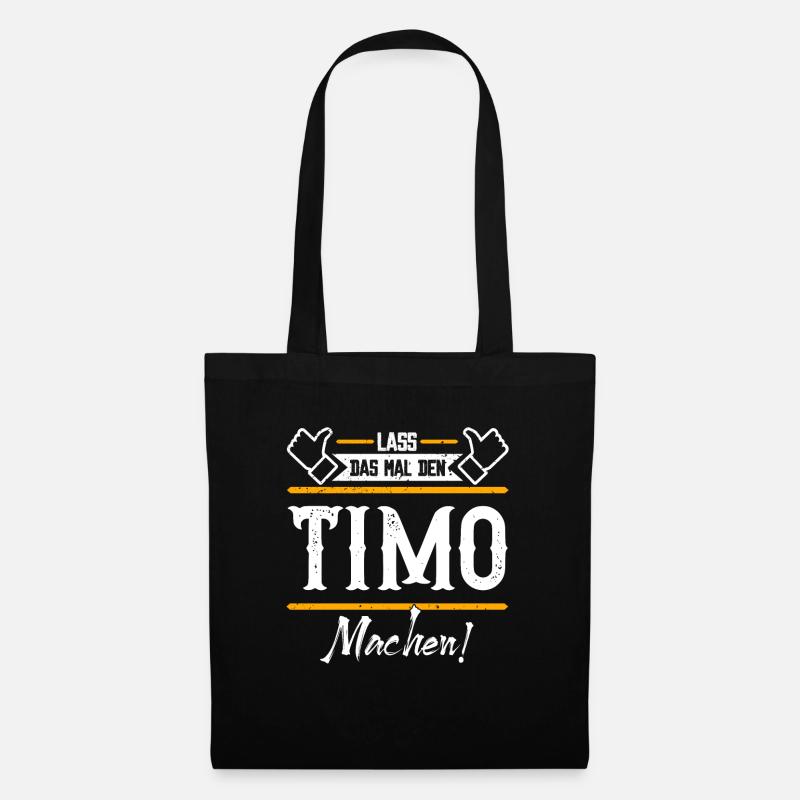 Timo Geschenkidee Geschenk Geburtstag - Stoffbeutel - Schwarz