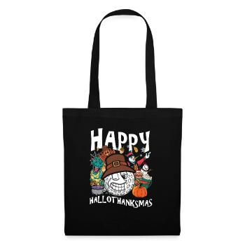 Hallothanksmas Golf Halloween Christmas - Stoffbeutel - Schwarz - Vorne