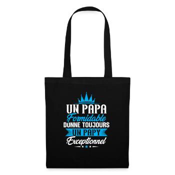 Un papa formidable donne toujours un papy - Sac en tissu - noir - Devant