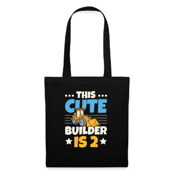 This Cute Builder Is 2 Construction Birthday - Tote Bag - black - Front