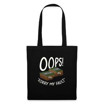Tremblement de terre faille secouer le sol humoristique - Sac en tissu - noir - Devant