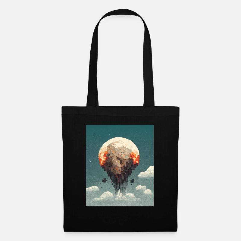 Pixel Planet Sandbox - Stoffbeutel - Schwarz