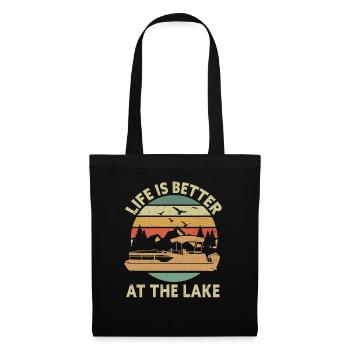 Pontoon Boat Captain Boating Lake Pontoon - Tote Bag - black - Front