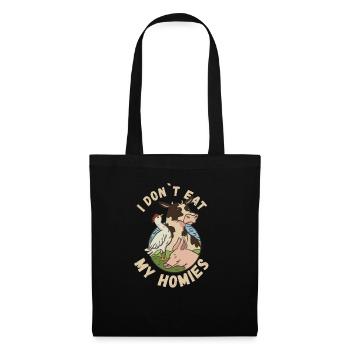 Funny Vegan Saying Not Animals - Tote Bag - black - Front