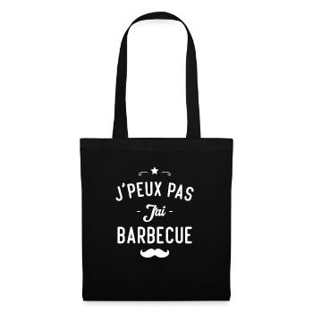 Je peux pas j'ai barbecue - Sac en tissu - noir - Devant