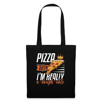 Women's Pizza Queen I'm Really A-Dough-Able Pizza - Tote Bag - black - Front