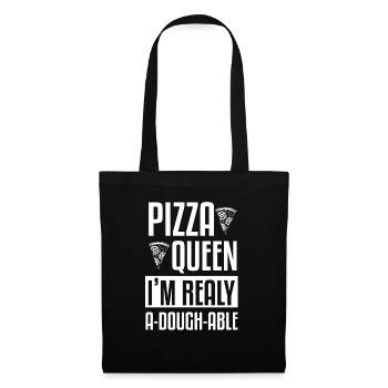 Women's Pizza Queen I'm Really A-Dough-Able Pizza - Tote Bag - black - Front