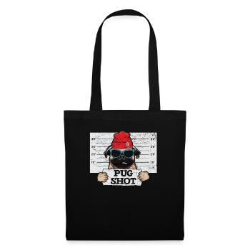Mops Shot Mops Besitzer Hund Lover Welpe Pfote Liebe - Stoffbeutel - Schwarz - Vorne