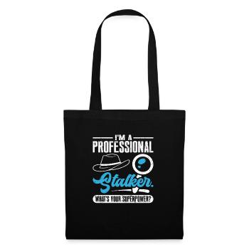 Espion détective privé enquêteur Détective Cadeau - Sac en tissu - noir - Devant