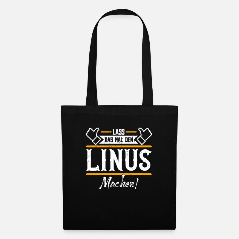 Linus Geschenkidee Geschenk Geburtstag - Stoffbeutel - Schwarz
