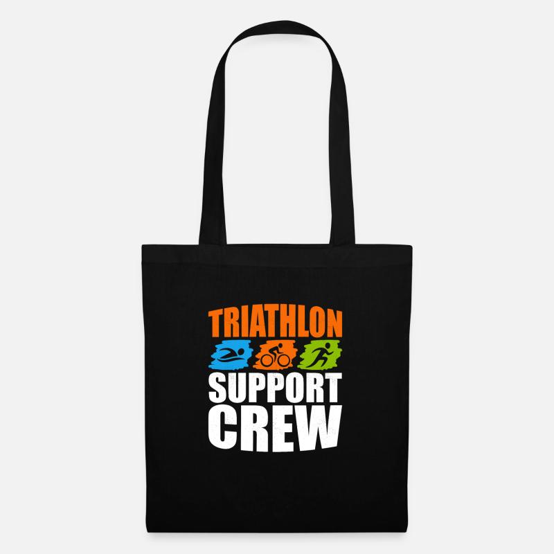 Triathlon Support Crew Triathlete Swim Cycle Run - Stoffbeutel - Schwarz