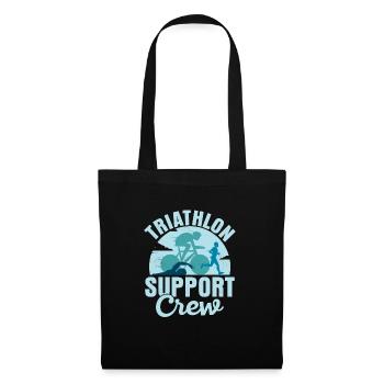Triathlon Support Crew Swim Cycle Run Triathlete - Stoffbeutel - Schwarz - Vorne