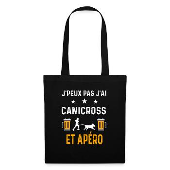 je peux pas j'ai canicross et apéro canicross - Sac en tissu - noir - Devant