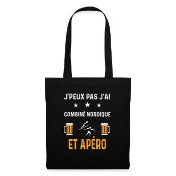 je peux pas j'ai combiné nordique et apéro sport - Sac en tissu - noir - Devant