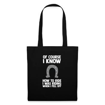 Riding Horse Riding Farm Rider Gift - Tote Bag - black - Front