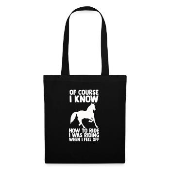 Horses Riding Rider Saying - Tote Bag - black - Front