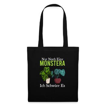 Nur Noch Eine Monstera Ich Schwöre Es - Stoffbeutel - Schwarz - Vorne