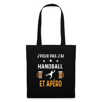 je peux pas j'ai handball sport et apéro handball - Sac en tissu - noir - Devant