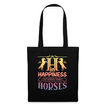 Cavalier Amoureux des chevaux Athlète équestre - Sac en tissu - noir - Devant