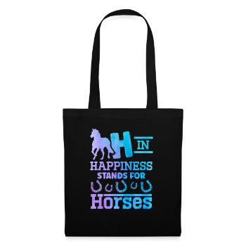 Cavalier Amoureux des chevaux Athlète équestre - Sac en tissu - noir - Devant