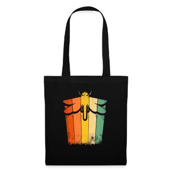 Libellule Insecte Libellule Rétro Entomologiste Insectes - Sac en tissu - noir - Devant