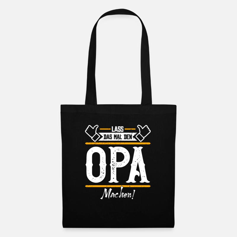 Opa Geschenkidee Geschenk Geburtstag - Stoffbeutel - Schwarz