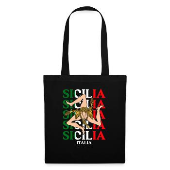 Sicily flag Sicily Palermo Italy - Tote Bag - black - Front