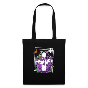 Be human Respekt Abstrakt Vaporwave Trance - Stoffbeutel - Schwarz - Vorne