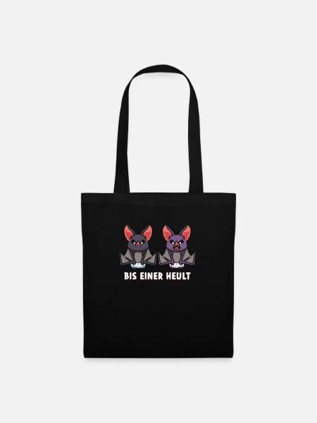 Bis Einer Heult Gamer Fledermaus - Stoffbeutel - Schwarz
