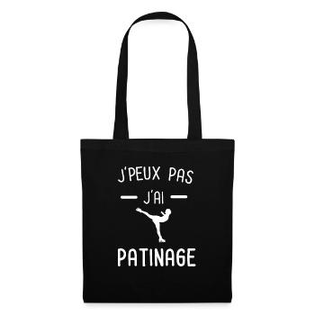 je peux pas j'ai patinage femme - Sac en tissu - noir - Devant
